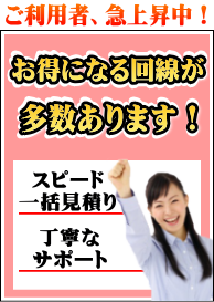 お得になる回線多数/電話番号を持つ、インターネットを始める